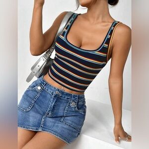 Brand New Colorful Striped Tank Top